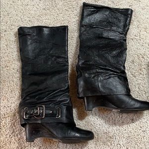 Leather boots
